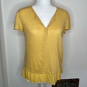 Sanctuary Uptown Linen Short Sleeve Top